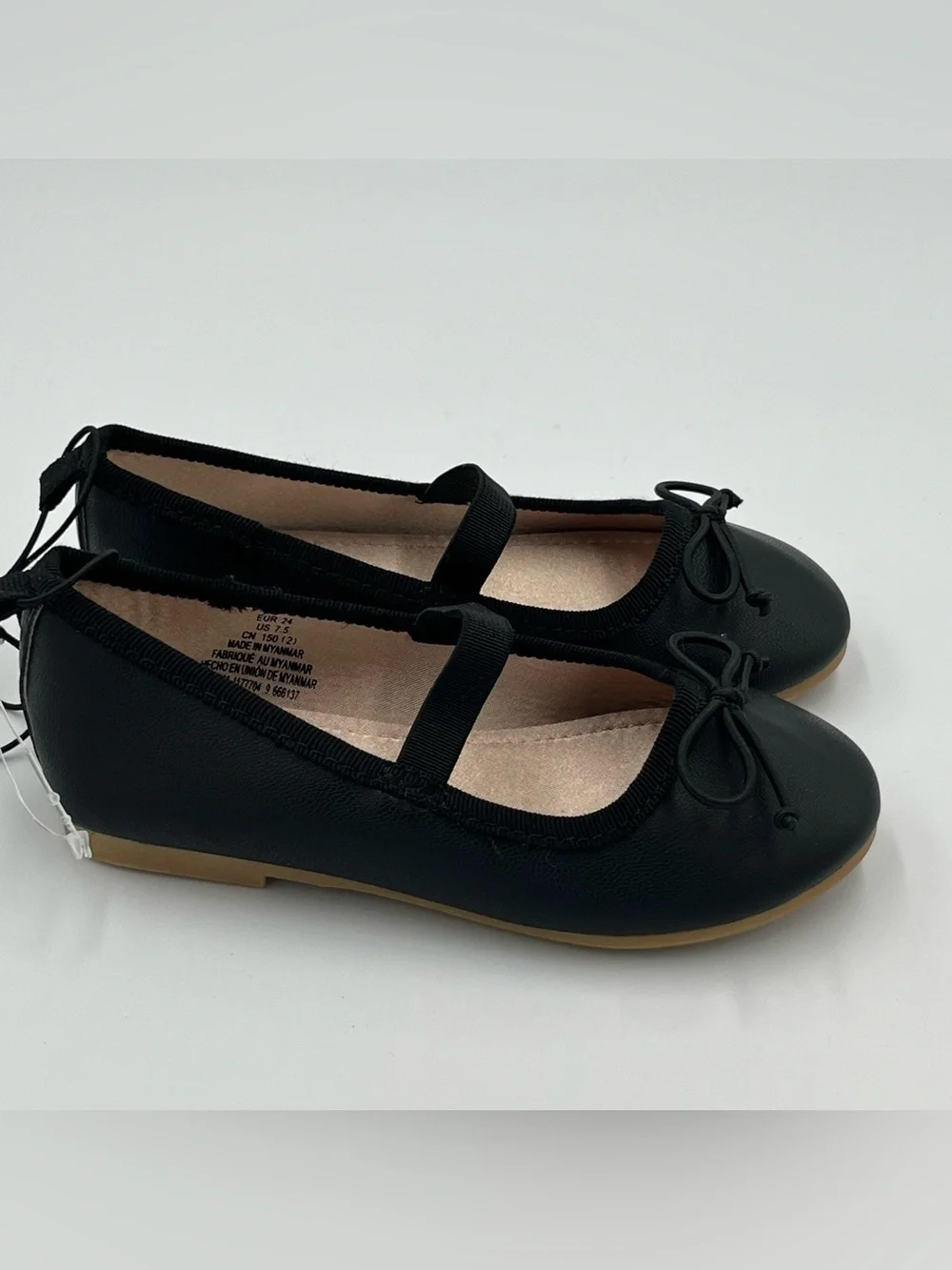 H&M Ballet Flats with Bow Size 7.5 Toddler Black